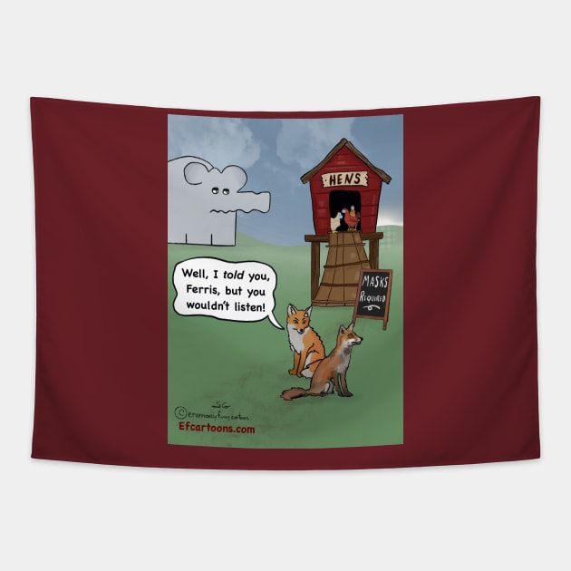 Masks Required Tapestry by Enormously Funny Cartoons