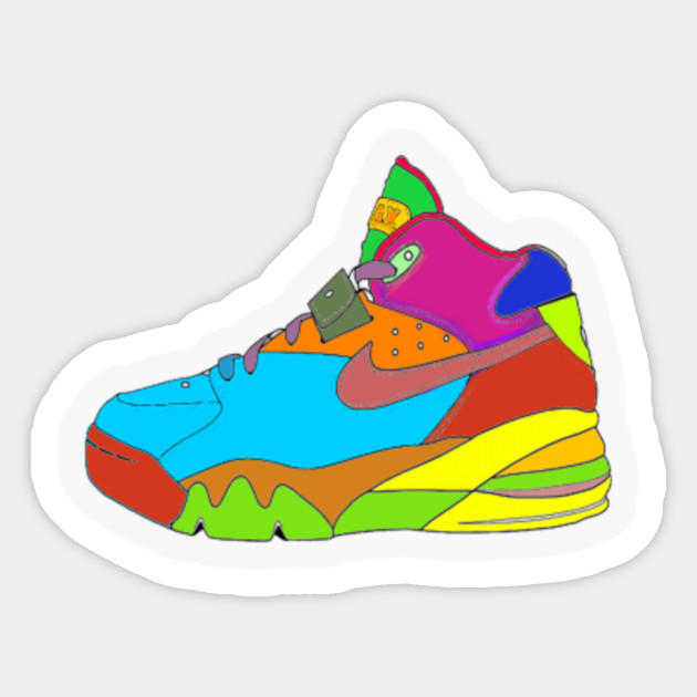 Retro Nike Shoe Vintage Colorful Nike Sticker Teepublic
