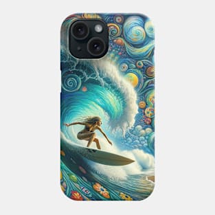 Mandala Sky Surfer Girl Phone Case
