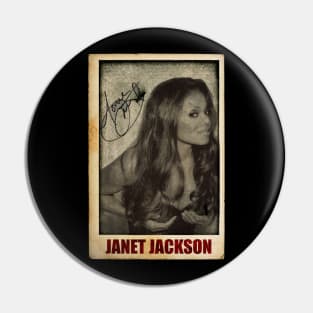 Pop Royalty " Quuen of Pop " // Janet Jackson Retro Pin