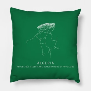 Algeria Road Map Pillow