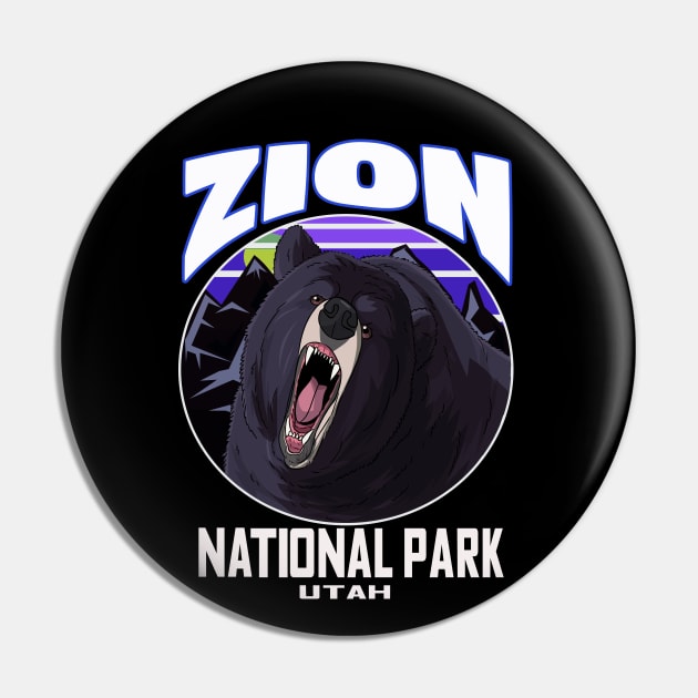 Zion National Park Utah Bear Pin by Noseking