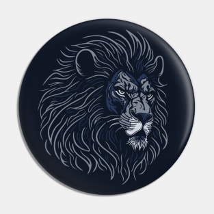 Majestic Lion Head - night Pin