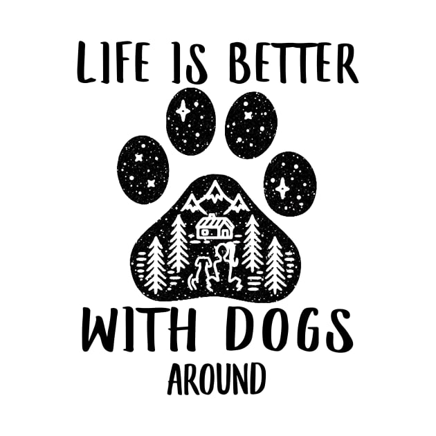 LIFE IS BETTER WITH DOGS AROUND by AdelaidaKang