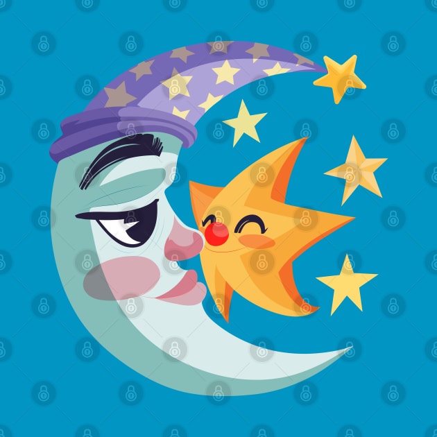 Moon Star Kiss by Mako Design 