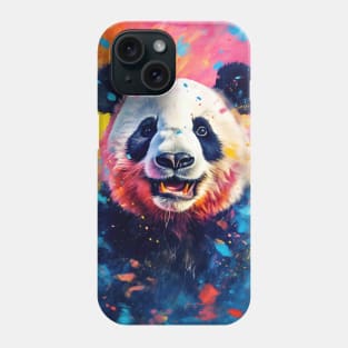 Paint Splatter Panda Bear Phone Case