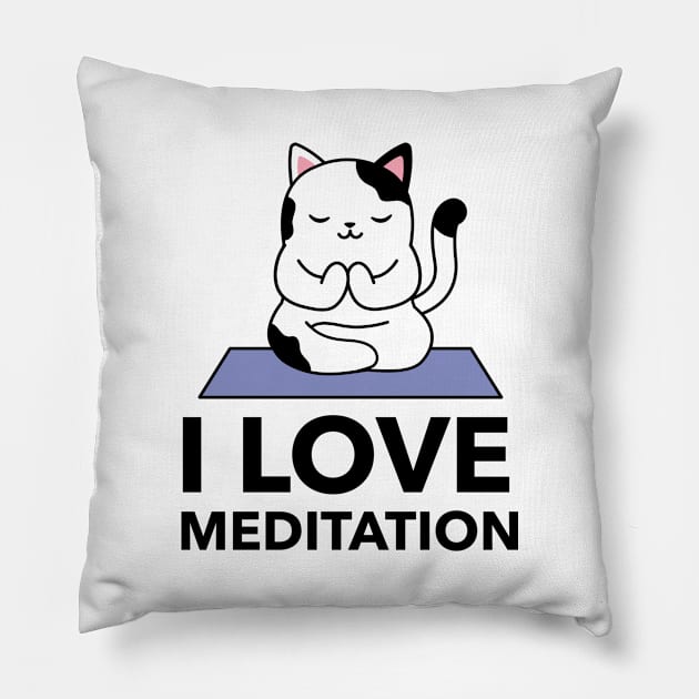 I Love Meditation Pillow by Jitesh Kundra