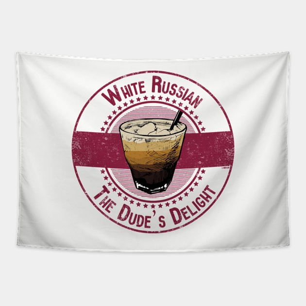 White Russian The Dude's Favorite Drink Tapestry by Zen Cosmos Official