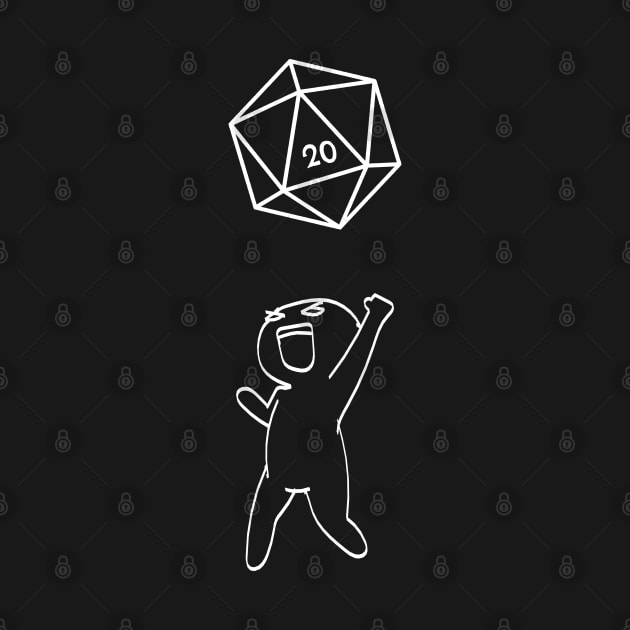 Celebrating Critical Success D20 Dice by pixeptional