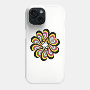 Psychedelic heart flower Phone Case