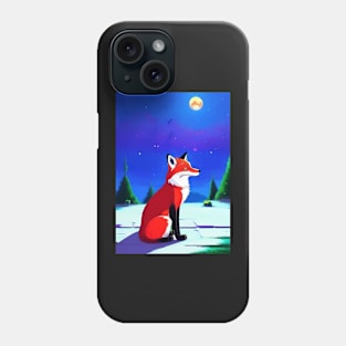 CUTE FOX WAITING FOR SANTA CLAUS Phone Case