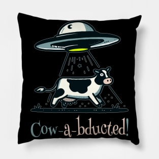 UFO Cow Abductions Pillow
