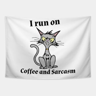 I run on coffee and sarcasm Tapestry