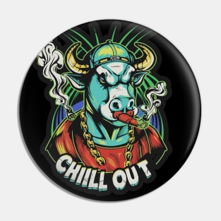 Hip Hop Bull Chill Out Artwork Pin