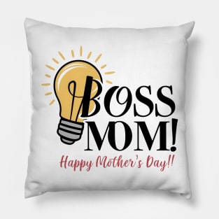 Boss Mom Happy mother's day | Mother's day | Mom lover gifts Pillow