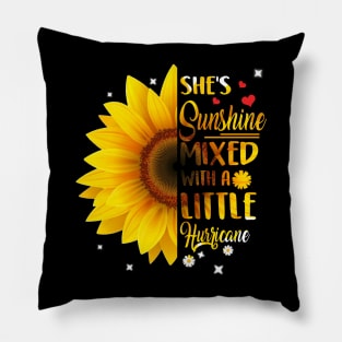 Cute Sunflower Graphic Letter Print Pillow