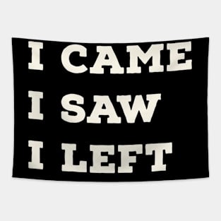 I Came I Saw I Left Tapestry