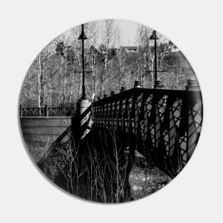 Bridge in Black and White Pin