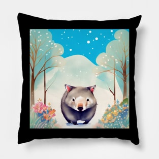 Wandering Wombat Pillow