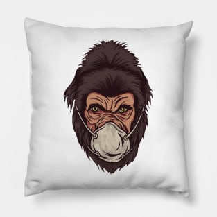 Gorilla With Face Mask Pillow