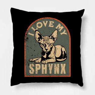 I Love My Sphynx Pillow