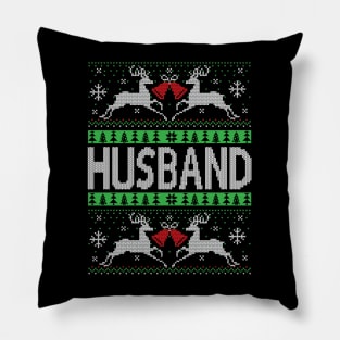 Husband ugly Christmas sweater  matching Christmas Pillow