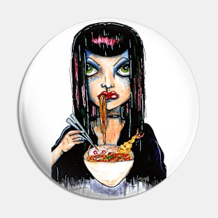 Goth Ramen (image) Pin