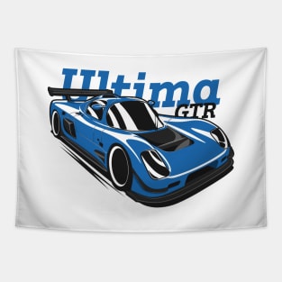 Blue Ultima GTR Supercar Tapestry