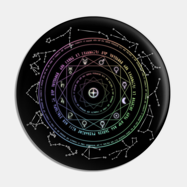 Astrological Magic Circle Pin by Cyleki