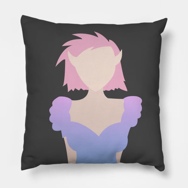 Pastel Pink Girl Pillow by Mubbly