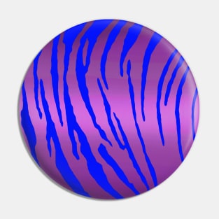 Metallic Tiger Stripes Pink Blue Pin