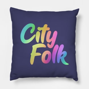 City Folk Logo Pillow