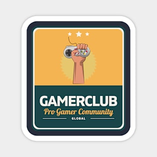 Gamer Club(B) Cool Retro Design Gift for Gamers Magnet