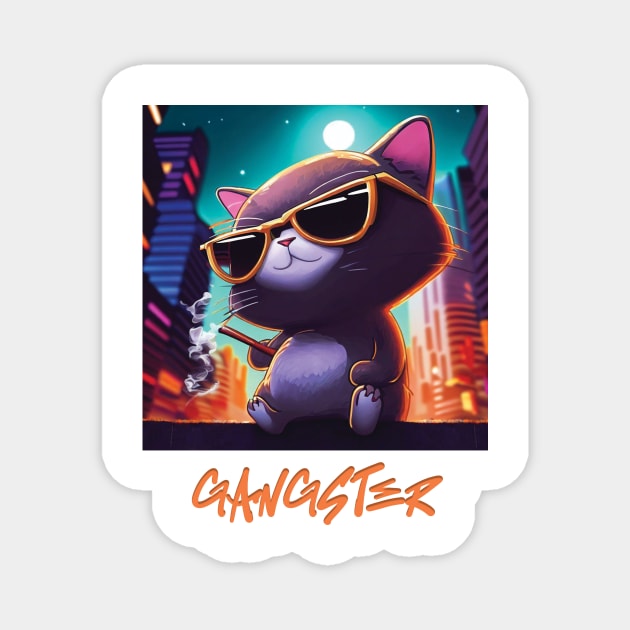 Meow the street gangster UwU Magnet by MeowNinja