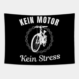 Fahrrad Kein Motor Kein Stress Radfahrer Fun Tapestry