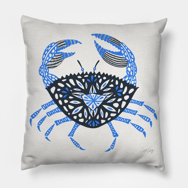 Blue Crab Pillow by CatCoq