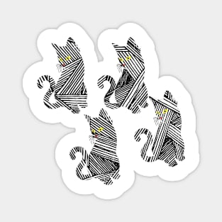 Optical illusion Cats Magnet