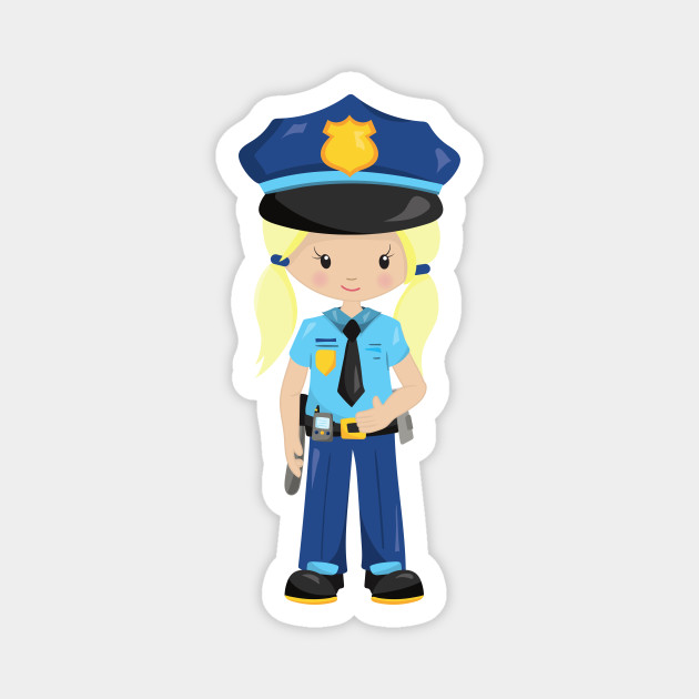 Police Girl, Police Officer, Cop, Blonde Hair - Police Girl - Magnet | TeePublic Police Girl, Police Officer, Cop, Blonde Hair - Police Girl - Magnet | TeePublic