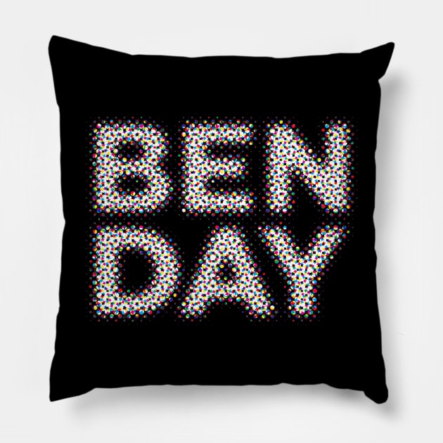 Ben Day Dots Pillow by Ekliptik