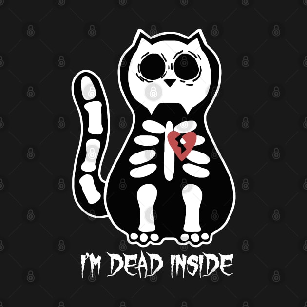 I'm Dead Inside Skeleton Kitty by SNK Kreatures