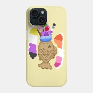 (Custom) Pride Taiyaki NB Lesbian Catgender Ace and Amicusromantic Phone Case