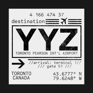 YYZ Toronto Pearson International Airport T-Shirt