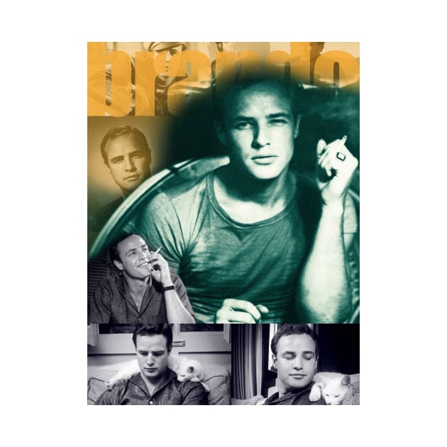 Marlon Brando Collage Portrait by Dez53