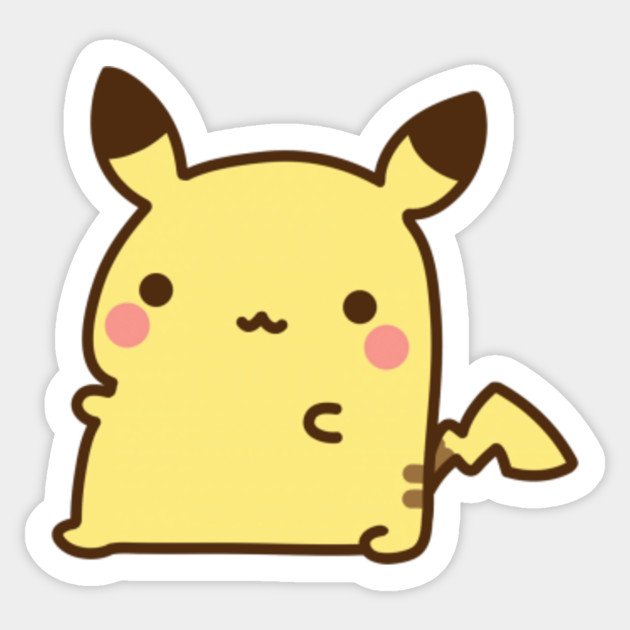 kawaii pikachu pokemon sticker teepublic