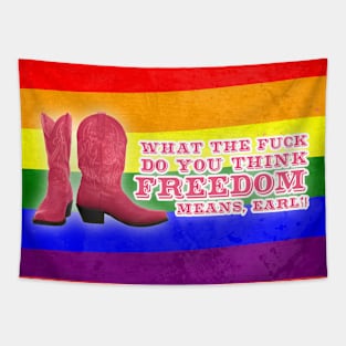 Freedom Means For All - Gay Pride Tapestry