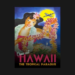 Hawaii Vintage Travel Poster T-Shirt