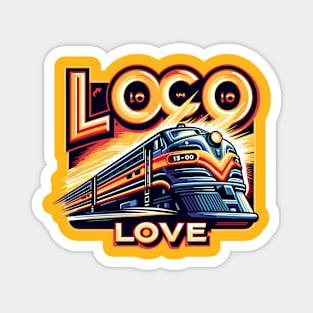 Train Vintage, Loco Love Magnet