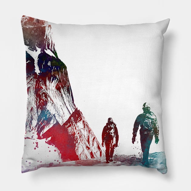 mountain hike #mountainhike Pillow by JBJart