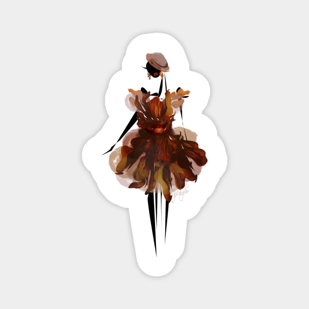 Fashion dress Magnet by valentyna mohylei