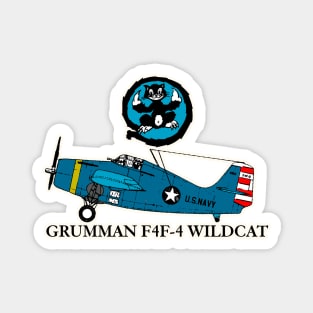 Grumman F4F-4 Wildcat - white Magnet